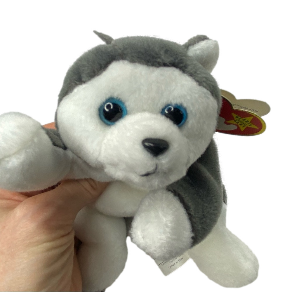 TY Beanie Babies Nanook the Husky - Sled Dog  - Original 1990s 1996 plush 4104